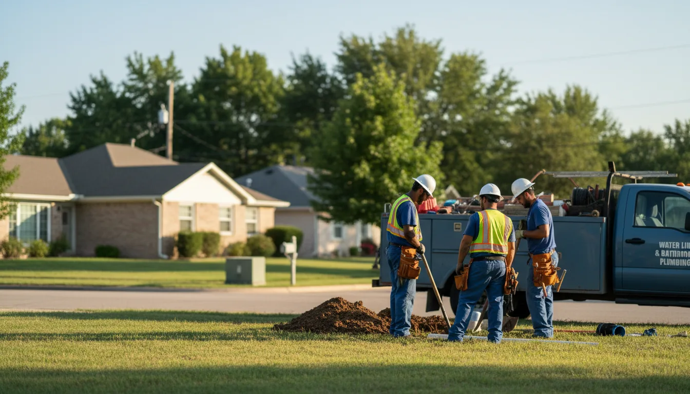 Residential water line and bathroom plumbing service in Wales, UT